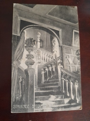 Old postcard staircase - postcard,