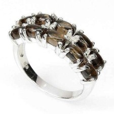 Silver Ring Smoky Quartz