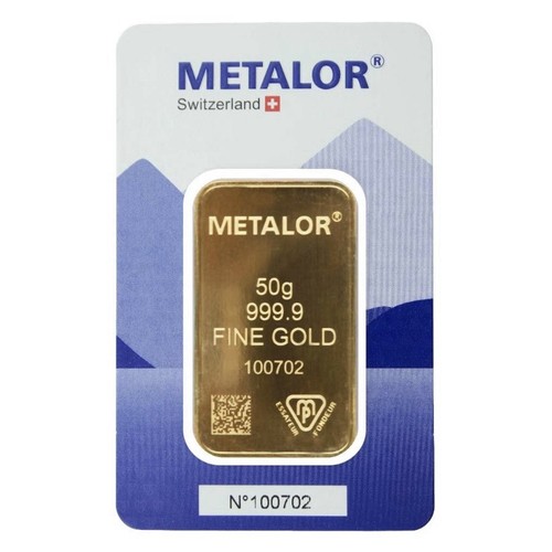 Metalor 50g gram minted gold - 50g,