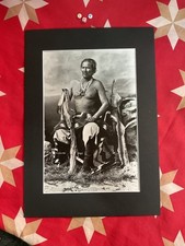 Native American Vintage Photo Art Print , Mounted , American Indian APACHE Etc