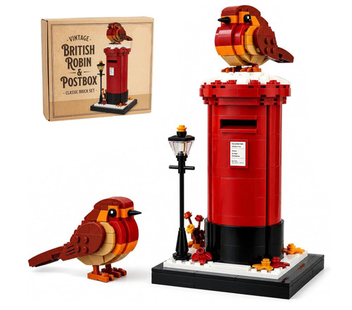 Vintage postbox robin brick - robin,