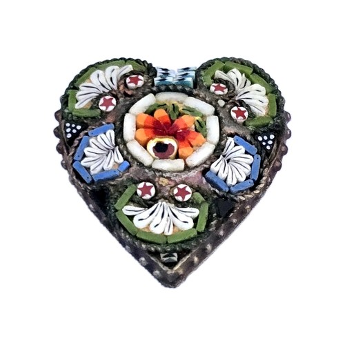 Antique floral micro mosaic - micro,