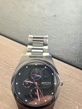 Mens Bering 32339-782 Ceramic Wristwatch in brushed grey