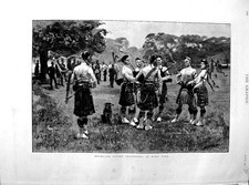 Original Old Antique Print