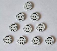 10 Baby Pattern Buttons Size