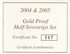Gold Proof Half Sovereign 2004 2005 Certificate of Authenticity Only Royal Mint