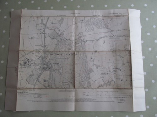 Vintage map hatfield - os,