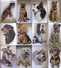 DOG WALL CLOCK.NEW & BOXED.30+ BREEDS AVAILABLE.MADE IN THE UK