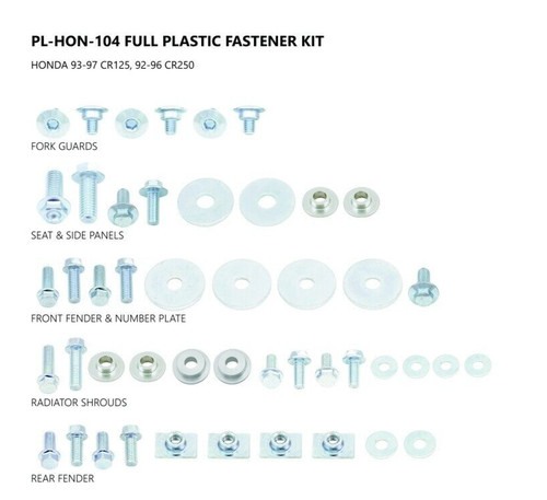 Screw kit plastics honda - kit,