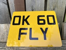 OK GO FLY!  Registration Number Plate Car Aviation Aeroplane Motorbike