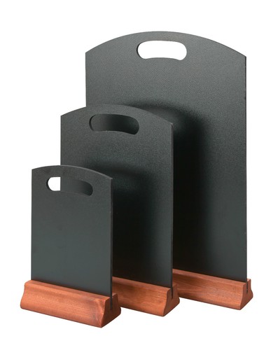 Hand held menu board black - held,