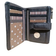 GENUINE RADLEY LONDON BLACK LEATHER COIN PURSE WALLET CREDIT CARD ID HOLDER VGC