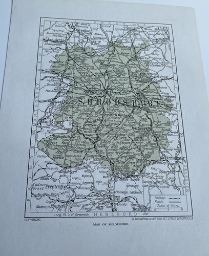 1923 map county - 1923:, shropshire