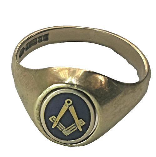 Masonic swivel ring 9carat - swivel,