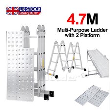 Folding ladder aluminium - 4.7m,