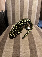 Nature Planet Black Yellow Lizard Reptile Soft Toy Cuddly Plush Stuffed 23"