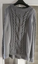 Kew Grey Cable Knit Jumper