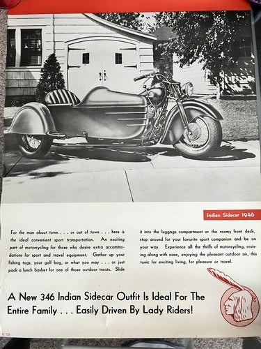 Vintage 1946 indian sidecar - vintage,