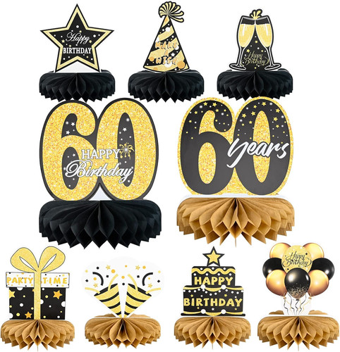 60th birthday honeycomb - 60th,