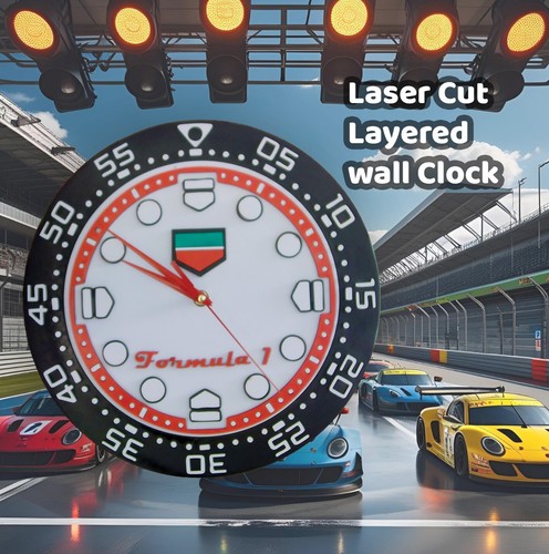 Modern laser cut wall clock - modern,