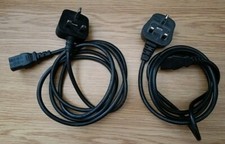 2x kettle lead power cable IEC C13 socket 2 Sizes