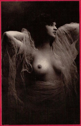 Semi nude lady repro - repro, erotic