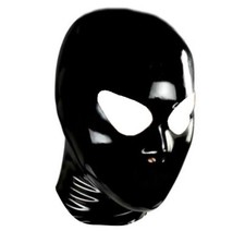 Black Latex Rubber Gummi Hood