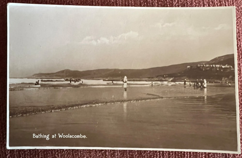 Vintage postcard woolacombe - vintage,