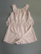 Kardashian Kollection for Lipsy Blush Lace Playsuit UK 10