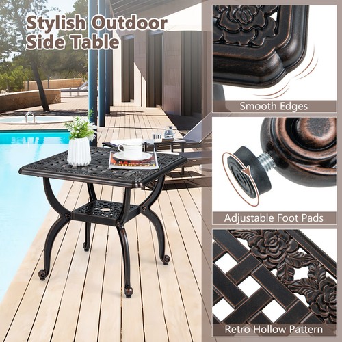 Side table anti rust patio - table,