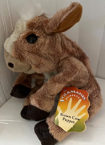 Folkmanis brown cow hand - ,