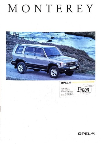 Opel monterey brochure - monterey,