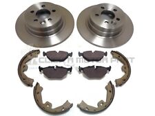 ROVER 75 CONNOISSEUR 1999-2007 REAR BRAKE DISCS AND PADS & HANDBRAKE SHOES SET