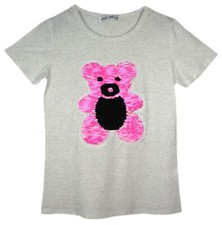 Girls Cat T-Shirt Teddy Bear
