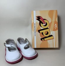 OP! White Leather Mary Jane Shoes Infant Girls UK 6 EU 23 & Original Box