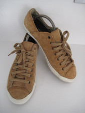  PF FLYERS UK MENS SIZE 10 TRAINERS TAN SUEDE LACE UP CASUAL SHOES VULCANIZED