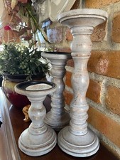 Wooden candle holders for tall