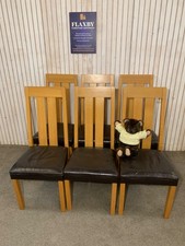 Next 6 Solid Oak Dining Chairs