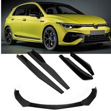 For VW Golf Polo MK5 MK6 MK7 Side Skirt + Rear Lip + Front Bumper Splitter Gloss