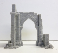 O gauge 1:43 scale derelict church / abbey / castle ruins small doorway section
