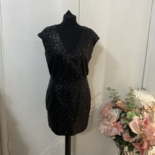 H&M Ladies Beautiful Sequin Dress Size 12 Black New Without Tags !!!