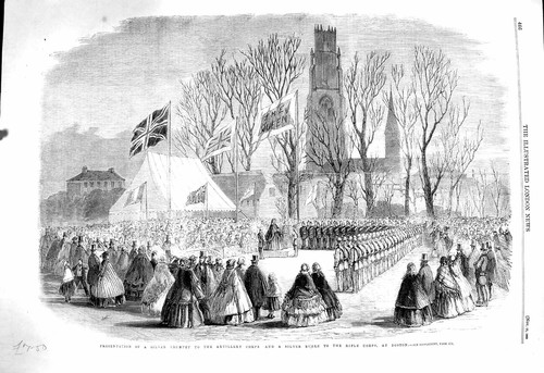 Old antique print 1860 silver - old,