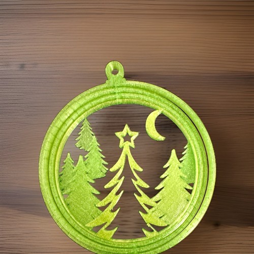 Spinning glitter green - spinning,