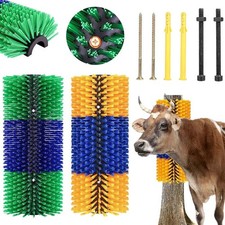 Livestock Scratch Brush, Equine and Bovine Massage Brush, Nylon Cow and Horse