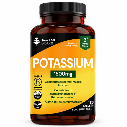 New leaf potassium 1500mg 180 - new,