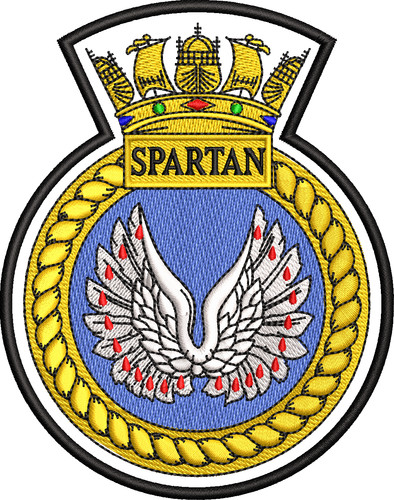 Hms spartan embroidered - hms,