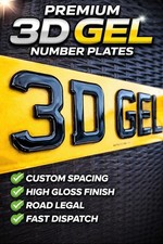 3D GEL Number Plates Front &