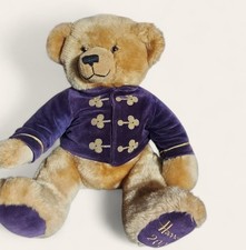 Harrods 2000 Christmas Teddy Bear Plush Purple Jacket Collectible Millennium.