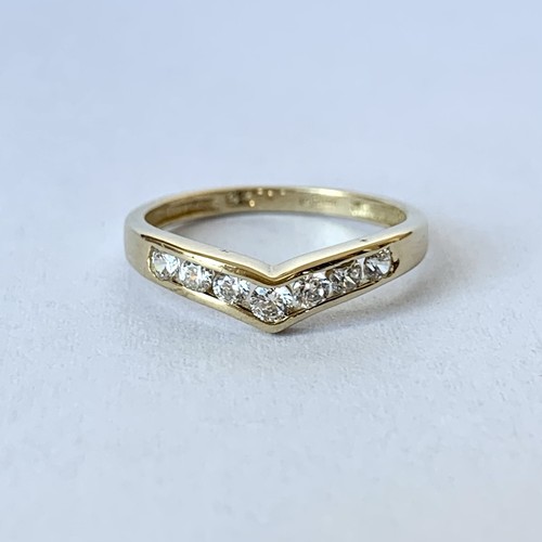 Wishbone 9ct gold ring - ring, 7