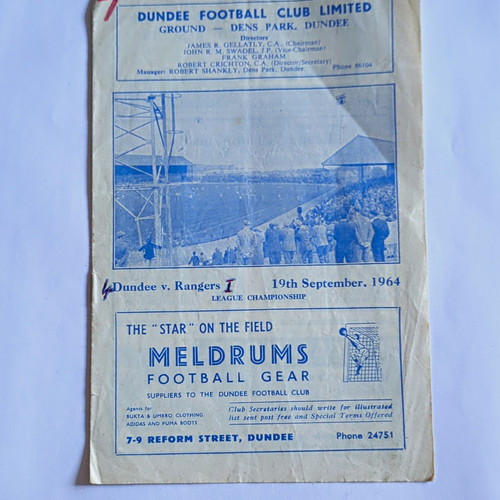 1964 dundee rangers - dundee, v